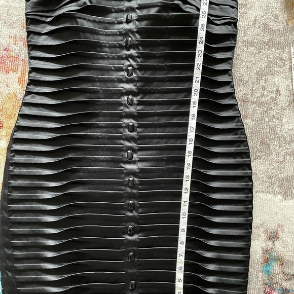 𝅺STUNNING 🤩 NWT/NO Vintage Strapless Chiara Boni Black Strapless Dress Sz 10 - Picture 4 of 16